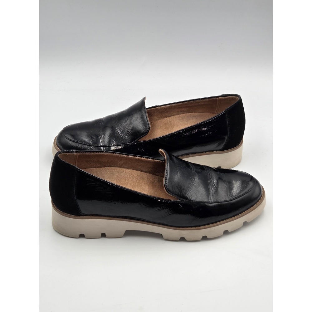Vionic Kensley Loafers Womens 8.5 Black Patent Leather Comfort Slip On Shoes - Picture 6 of 7